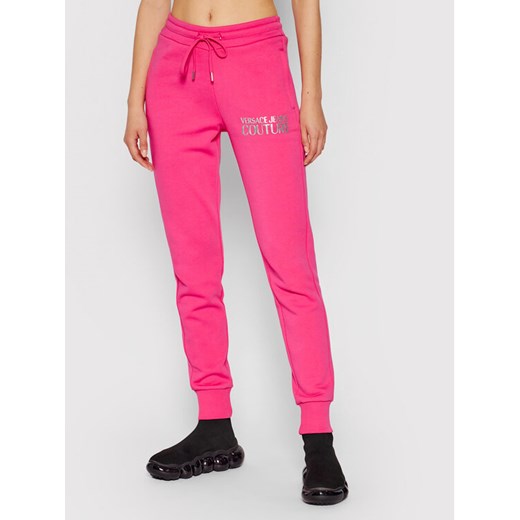 Versace Jeans Couture Spodnie dresowe 71HAAT04 Różowy Regular Fit XL okazja MODIVO