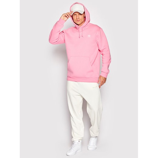 adidas Bluza adicolor Essentials Trefoil HK0097 Różowy Regular Fit L MODIVO okazyjna cena