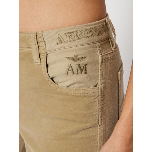 Aeronautica Militare Spodnie materiałowe 212PA1465DCT2359 Beżowy Skinny Fit Aeronautica Militare 44 wyprzedaż MODIVO