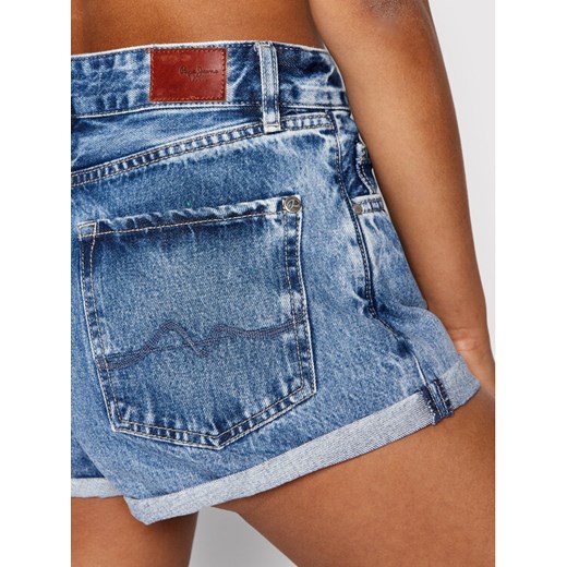 Pepe Jeans Szorty jeansowe Suzie PL801003 Niebieski Regular Fit Pepe Jeans 27 wyprzedaż MODIVO