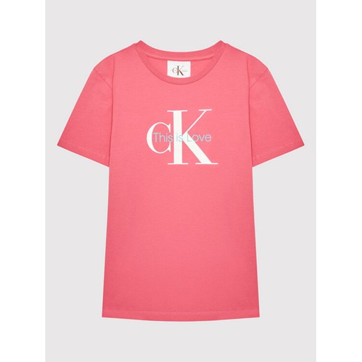 Calvin Klein Jeans T-Shirt Pride Monogram Logo IU0IU00339 Różowy Regular Fit 14Y MODIVO okazja