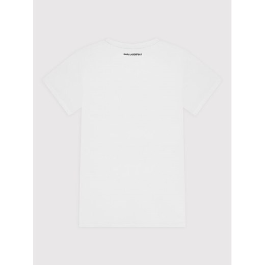 KARL LAGERFELD T-Shirt Z15351 S Biały Regular Fit Karl Lagerfeld 6Y wyprzedaż MODIVO
