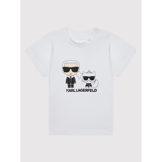 KARL LAGERFELD Komplet t-shirt i szorty sportowe Z98098 Biały Regular Fit Karl Lagerfeld 9M MODIVO okazja