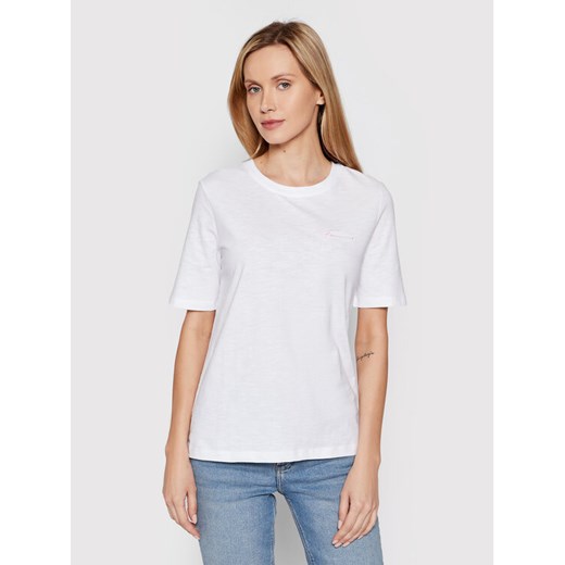 Selected Femme T-Shirt Cabella 16083668 Biały Regular Fit Selected Femme XL okazyjna cena MODIVO