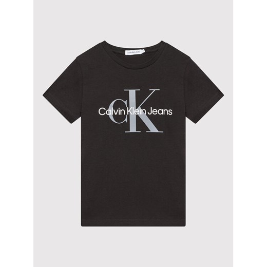 Calvin Klein Jeans T-Shirt Unisex Monogram Logo IU0IU00267 Czarny Regular Fit 8Y okazyjna cena MODIVO