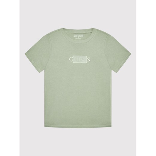 Guess T-Shirt H2GJ00 I3Z11 Zielony Regular Fit Guess 12Y wyprzedaż MODIVO