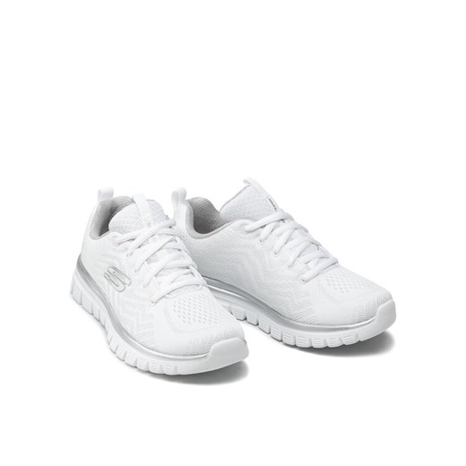 Buty sportowe damskie Skechers białe na wiosnę