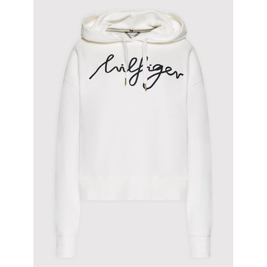 Tommy Hilfiger Bluza Script WW0WW34479 Biały Relaxed Fit Tommy Hilfiger XXL okazyjna cena MODIVO