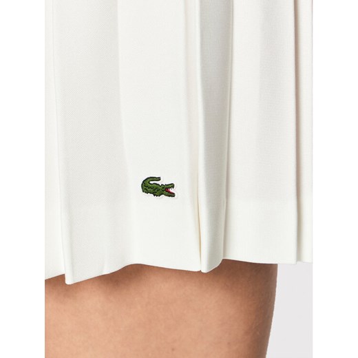 Lacoste Spódnica plisowana JF2504 Biały Regular Fit Lacoste 44 promocyjna cena MODIVO