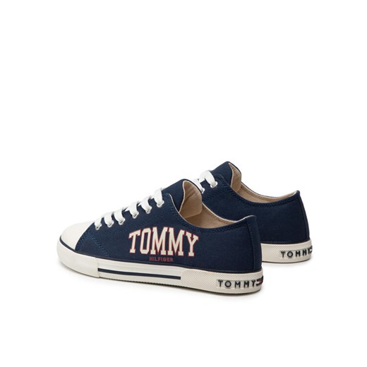 Tommy Hilfiger Trampki Low Cut Lace-Up Sneaker T3X4-32208-1352 S Granatowy Tommy Hilfiger 37 MODIVO okazyjna cena
