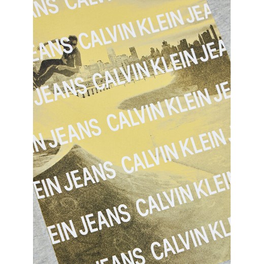 Calvin Klein Jeans T-Shirt IB0IB00838 Szary Regular Fit 6Y promocja MODIVO