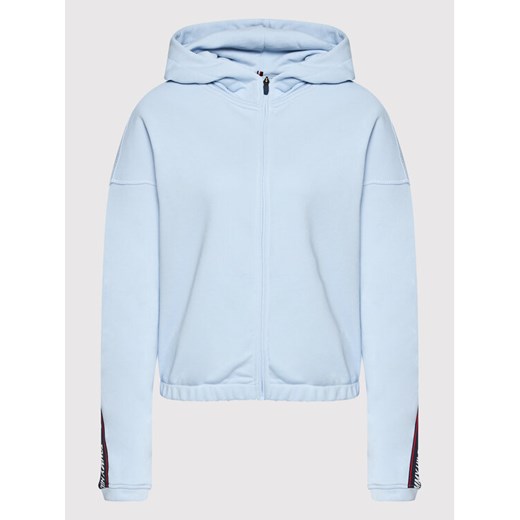 Tommy Hilfiger Bluza Tape Zip Through S10S101368 Niebieski Relaxed Fit Tommy Hilfiger L wyprzedaż MODIVO