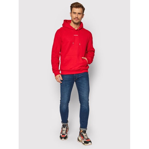 Calvin Klein Jeans Bluza J30J317388 Czerwony Relaxed Fit S wyprzedaż MODIVO