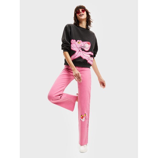 Desigual Bluza PINK PANTHER 22WWSK45 Szary Regular Fit Desigual S promocyjna cena MODIVO