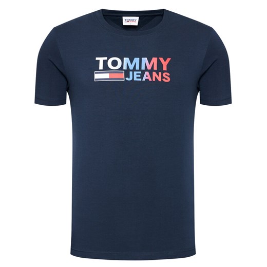 Tommy Jeans T-Shirt DM0DM10235 Granatowy Regular Fit Tommy Jeans S okazja MODIVO