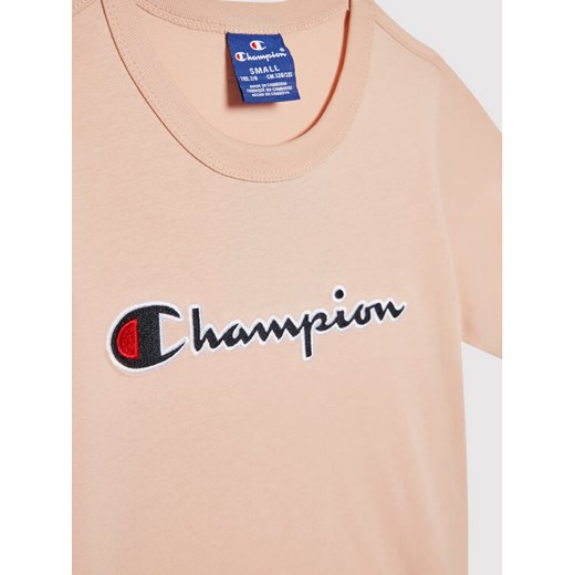 Champion T-Shirt Logo Script 404231 Różowy Regular Fit Champion XXS MODIVO promocja