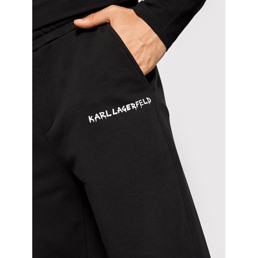 KARL LAGERFELD Spodnie dresowe 705022 512900 Czarny Regular Fit Karl Lagerfeld M okazyjna cena MODIVO