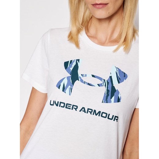 Under Armour T-Shirt Live Sportstyle Graphic 1356305 Biały Regular Fit Under Armour XL promocja MODIVO