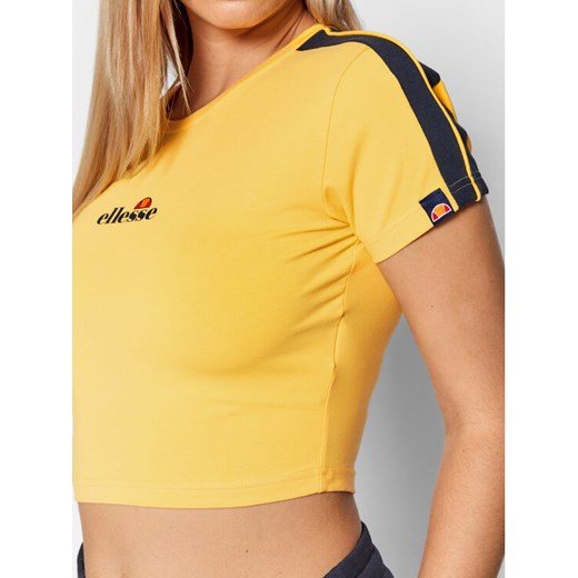 Ellesse T-Shirt Latus SGK12165 Żółty Cropped Fit Ellesse S MODIVO okazja