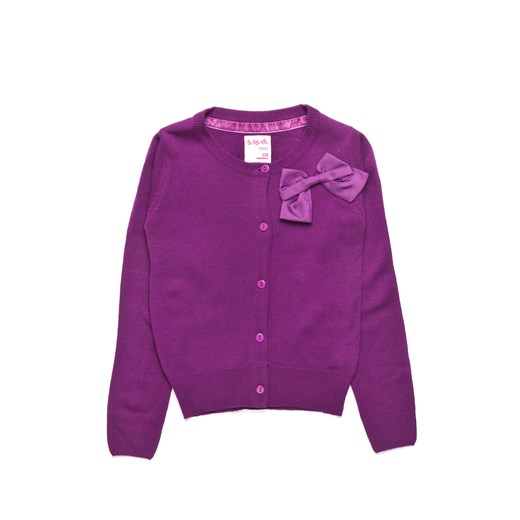 Sweter Dziewczęcy 4C2722 5-10-15 fioletowy akryl