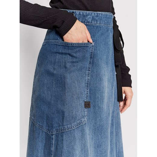 G-Star Raw Spódnica jeansowa Wrap D19671-C966-C945 Niebieski Regular Fit 28 okazja MODIVO