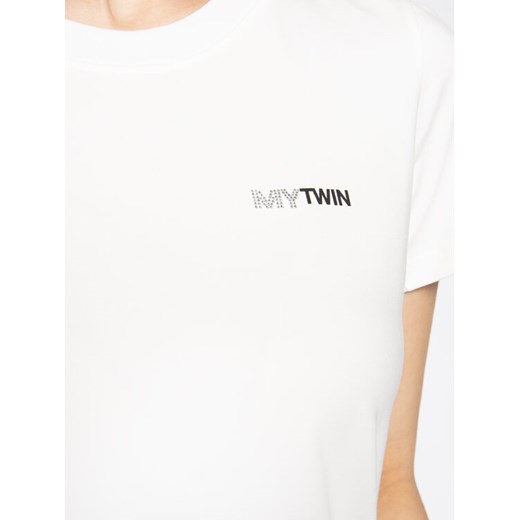 My Twin T-Shirt 201MP232B Biały Slim Fit My Twin L MODIVO okazyjna cena