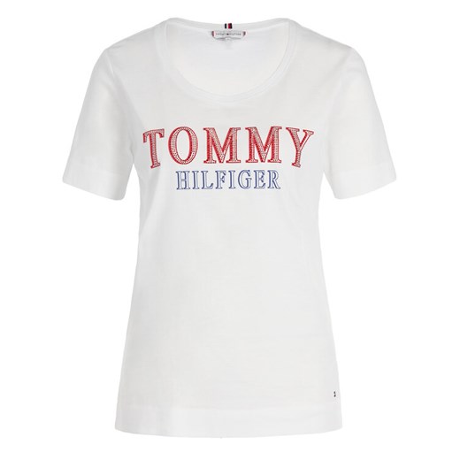 Tommy Hilfiger T-Shirt WW0WW25170 Biały Regular Fit Tommy Hilfiger XS okazyjna cena MODIVO