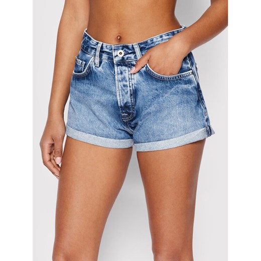 Pepe Jeans Szorty jeansowe Suzie PL801003 Niebieski Regular Fit Pepe Jeans 27 wyprzedaż MODIVO