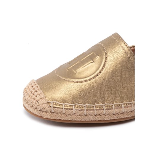 Tommy Hilfiger Espadryle Th Logo Metallic Espadrille FW0FW06318 Złoty Tommy Hilfiger 36 okazyjna cena MODIVO