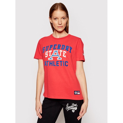 Superdry T-Shirt Collegiate Athletic Union W1010422A Czerwony Regular Fit Superdry 8 wyprzedaż MODIVO