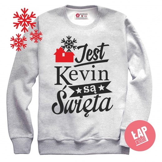 Bluza Jest Kevin są Święta! mybaze-com bialy bluza