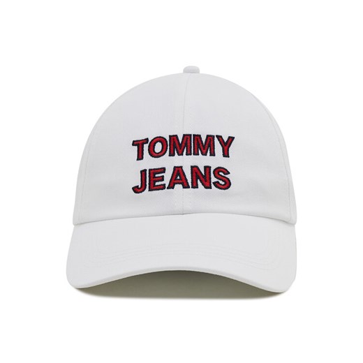 Tommy Jeans Czapka z daszkiem Graphic Cap AW0AW10191 Biały Tommy Jeans uniwersalny MODIVO wyprzedaż