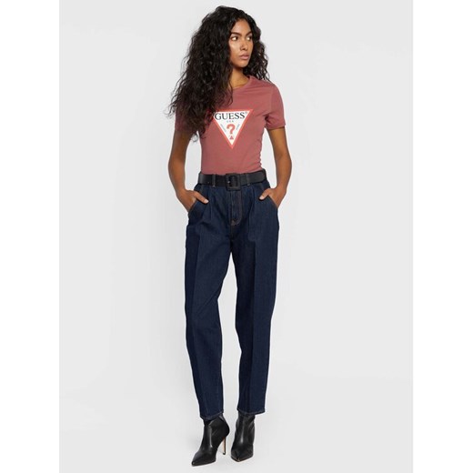 Guess T-Shirt Original W1YI1B I3Z11 Różowy Regular Fit Guess L promocja MODIVO