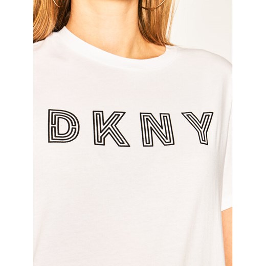 DKNY T-Shirt DP0T7440 Biały Regular Fit XS wyprzedaż MODIVO
