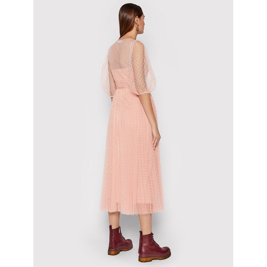 Red Valentino Sukienka koktajlowa XR3VADU0 Różowy Slim Fit Red Valentino 40 okazja MODIVO