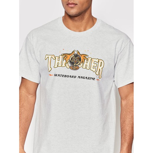 Thrasher T-Shirt Fortune Logo Szary Regular Fit Thrasher L okazja MODIVO