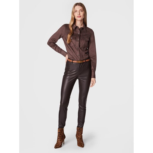 Marciano Guess Spodnie z imitacji skóry Nova 1BGB01 9645Z Brązowy Skinny Fit Marciano Guess 48 wyprzedaż MODIVO