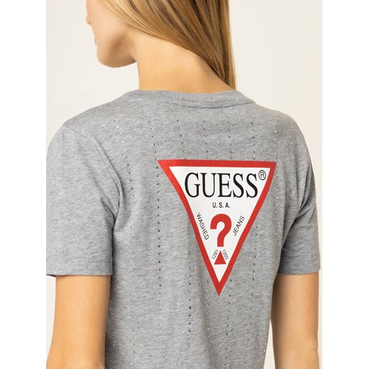 Guess T-Shirt Krystal Tee W01I70 K46D0 Szary Regular Fit Guess M okazyjna cena MODIVO