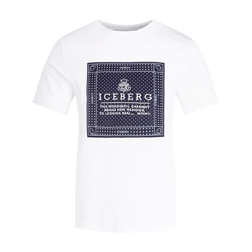 Iceberg T-Shirt 19II2P0F0916301 Biały Regular Fit Iceberg 40 promocja MODIVO