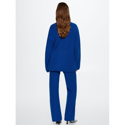 Mango Spodnie dzianinowe Grande 37077755 Niebieski Regular Fit Mango XL wyprzedaż MODIVO