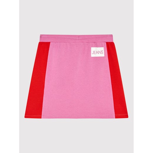 Calvin Klein Jeans Spódnica Colour Block IG0IG01424 Różowy Regular Fit 8Y promocja MODIVO