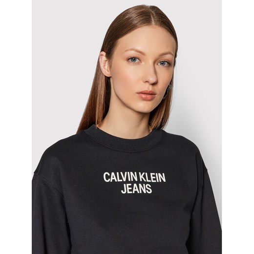 Calvin Klein Jeans Bluza J20J217298 Czarny Regular Fit M okazja MODIVO