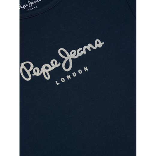Pepe Jeans T-Shirt Hana Glitter PG501567 Granatowy Regular Fit Pepe Jeans 6Y okazyjna cena MODIVO