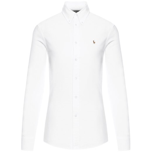 Polo Ralph Lauren Koszula Washed Oxford 211743355 Biały Slim Fit Polo Ralph Lauren S okazja MODIVO