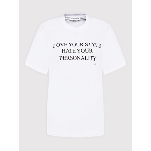 Victoria Victoria Beckham T-Shirt Love Your Style 1122JTS003287A Biały Regular Victoria Victoria Beckham S promocyjna cena MODIVO