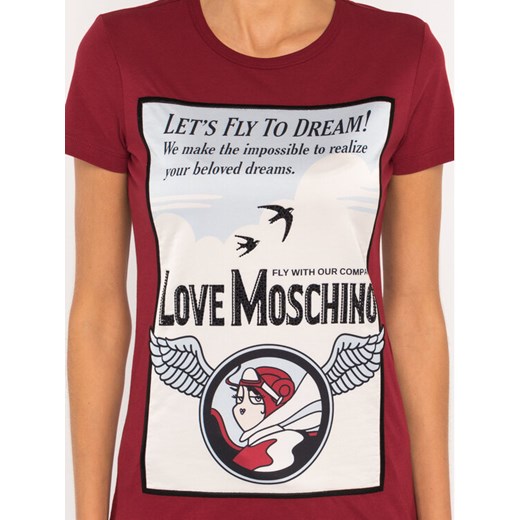 LOVE MOSCHINO T-Shirt W4F7351M 3517 Regular Fit Love Moschino 40 MODIVO wyprzedaż