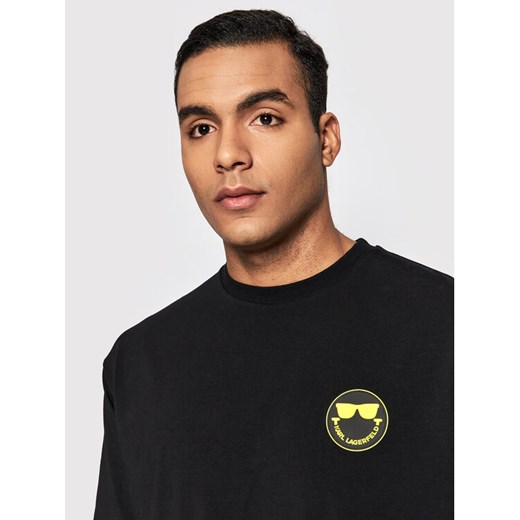 KARL LAGERFELD T-Shirt SMILEY WORLD 755440 Czarny Regular Fit Karl Lagerfeld S wyprzedaż MODIVO