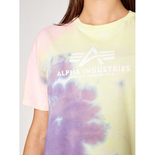 Alpha Industries T-Shirt Basic T Batik 116083 Kolorowy Oversize Alpha Industries L okazja MODIVO