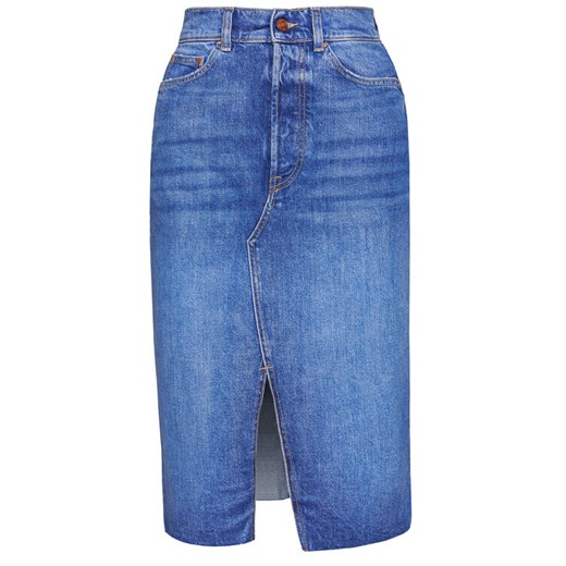 Guess Spódnica jeansowa W1RD96 D4AM1 Niebieski Regular Fit Guess 24 wyprzedaż MODIVO