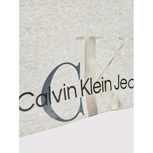 Calvin Klein Jeans Bluza Mixed Monogram IG0IG01277 Szary Regular Fit 8Y promocyjna cena MODIVO